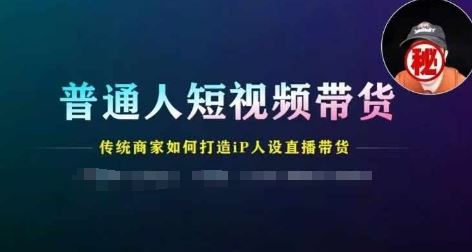 普通人短视频带货,传统商家如何打造IP人设直播带货-沧海聊项目
