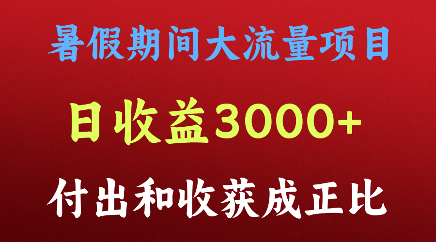 一天收益3000+，暑假期间， 这个项目才是真火-沧海聊项目