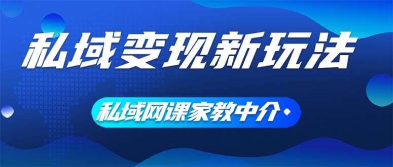 （12089期）私域变现新玩法，网课家教中介，只做渠道和流量，让大学生给你打工、0…-沧海聊项目