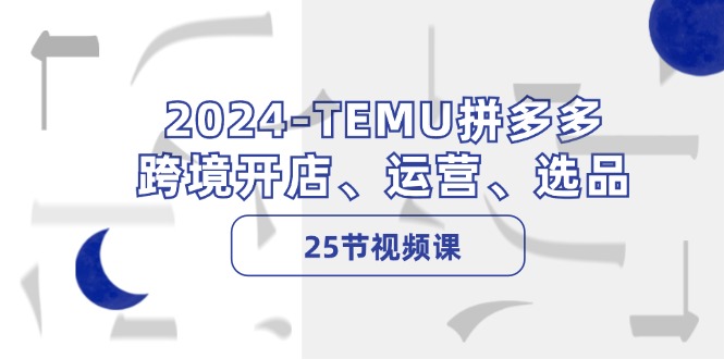 （12106期）2024-TEMU拼多多·跨境开店、运营、选品（25节视频课）-沧海聊项目