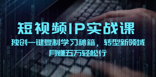 （12193期）短视频 IP实战课，独创一键复制学习秘籍，转战新领域，月赚五万轻松行-沧海聊项目