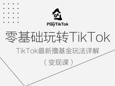 零基础玩转TiKToK变现课，TikTok最新撸基金玩法详解-沧海聊项目