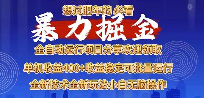 （13675期）2025暴力掘金项目，想过肥年必看！-沧海聊项目