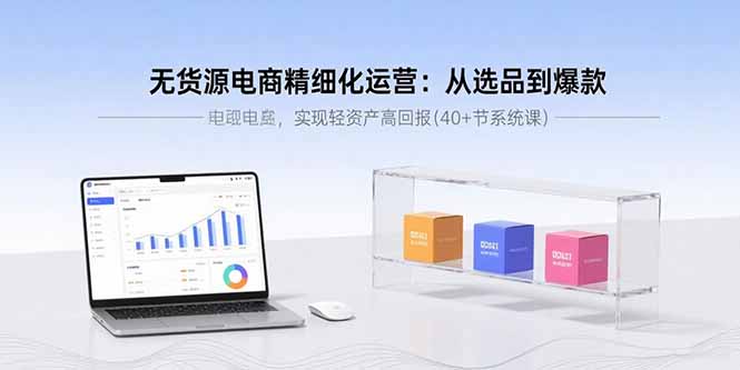 无货源电商精细化运营：从选品到爆款，实现轻资产高回报(40+节系统课-沧海聊项目