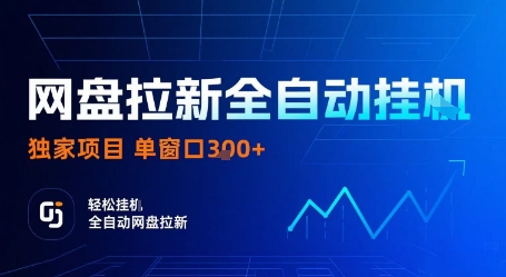 网盘拉新全自动挂G，独家项目，全自动运行完成拉新做任务，单窗口3张+【揭秘】-沧海聊项目