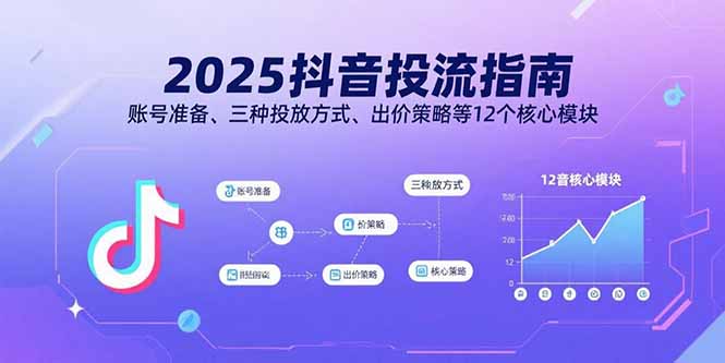 2025抖音投流指南，账号准备、三种投放方式、出价策略等12个核心模块-沧海聊项目