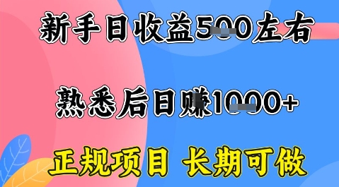 全年可变现项目，收益高无门槛，正规项目，长期可做，一天收益1k+一台电脑在家创业【揭秘】-沧海聊项目