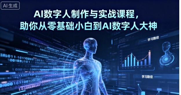 AI数字人制作与实战课程，助你从零基础小白到AI数字人大神-沧海聊项目