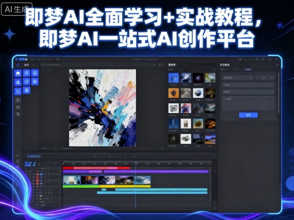 即梦AI全面学习+实战教程，即梦AI一站式AI创作平台-沧海聊项目