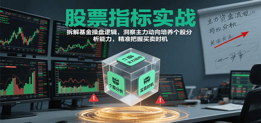 股票指标实战，基金操盘逻辑拆解，洞察主力动向培养个股分析能力把握买卖时机(更新)-沧海聊项目