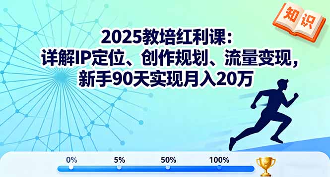 2025教培红利课：详解IP定位、创作规划、流量变现，新手90天实现月入20万-沧海聊项目