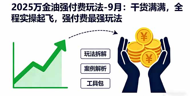 2025万金油强付费玩法-9月：干货满满，全程实操起飞，强付费最强玩法-沧海聊项目