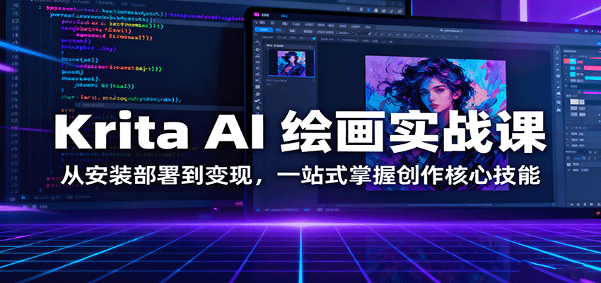 Krita AI 绘画实战课：从安装部署到变现，一站式掌握创作核心技能-沧海聊项目