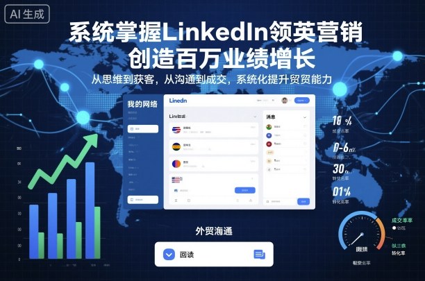 系统掌握LinkedIn领英营销，创造百万业绩增长，从思维到获客，从沟通到成交，系统化提升外贸能力-沧海聊项目
