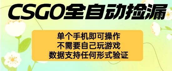 自动挂G捡漏，不用自己挂G不用玩游戏，一个手机即可操作，新手小白轻松月入1W+【揭秘】-沧海聊项目