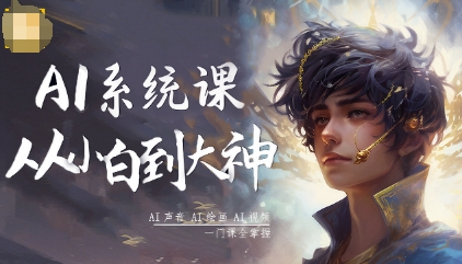 AI系统课程，从小白到大神系统学AI，AI声音-AI绘画-AI视频一门课全掌握-沧海聊项目