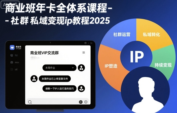 商业班年卡全体系课程-社群私域变现ip教程2025-沧海聊项目
