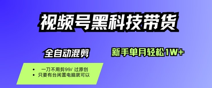 视频号黑科技短视频带货，新手一个月也1W+，纯搬运一刀不用剪，零投入【揭秘】-沧海聊项目