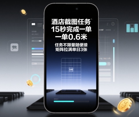 酒店截图任务，15秒完成一单，一单0.6米，任务不限量随便接，矩阵拉满单日3张【揭秘】-沧海聊项目