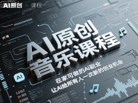 AI原创音乐课程，在家可做的Ai副业，让Ai给所有人一次新的创业机会-沧海聊项目