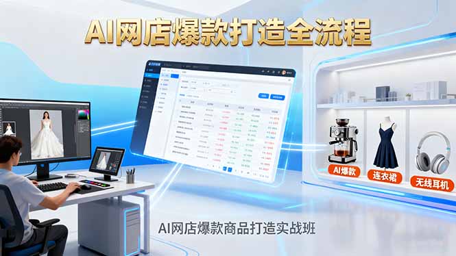 AI网店爆款商品打造实战班：AI技术实现商品图智能处理，快速搭建AI网店-沧海聊项目