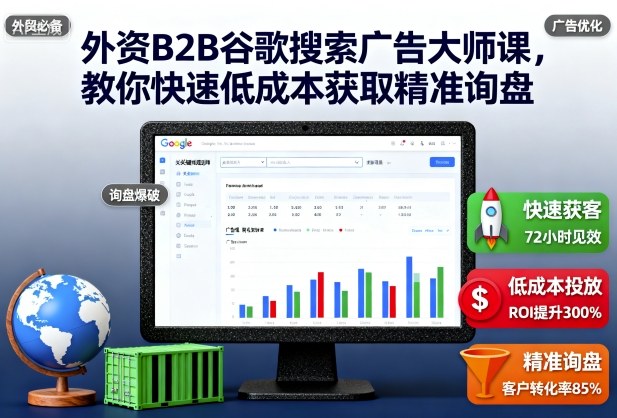 外资B2B谷歌搜索广告大师课，教你快速低成本获取精准询盘-沧海聊项目