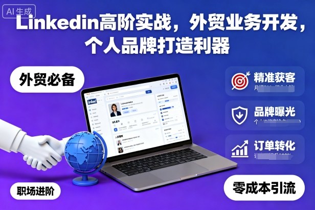 Linkedin高阶实战，外贸业务开发，个人品牌打造利器-沧海聊项目
