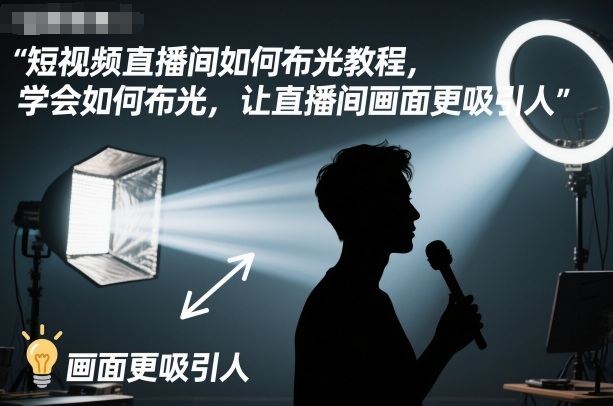 短视频直播间如何布光教程，学会如何布光，让直播间画面更吸引人-沧海聊项目