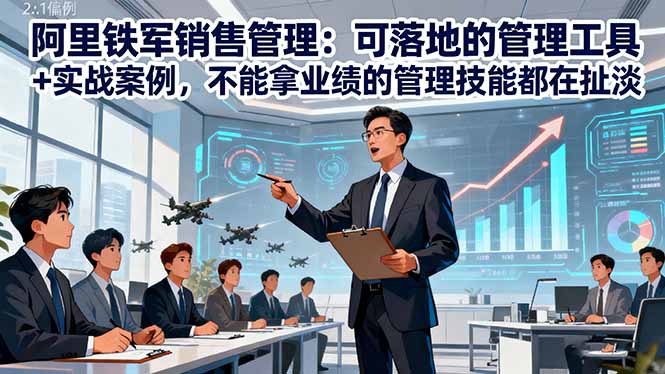 阿里铁军销售管理：可落地的管理工具+实战案例，不能拿业绩的管理都在扯淡-沧海聊项目