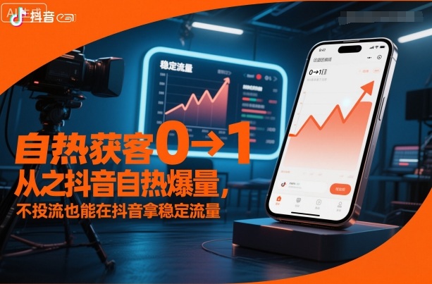 自热获客从0到1之抖音自热爆量，不投流也能在抖音拿稳定流量-沧海聊项目