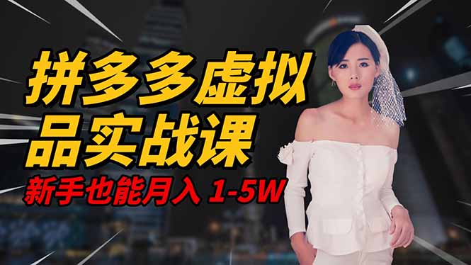 2025 拼多多虚拟品系统实战课，轻资产项目，可矩阵开工作室，新手也能…-沧海聊项目