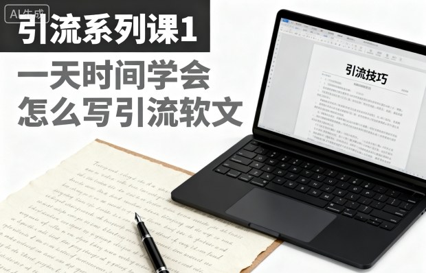 引流系列课1，一天时间学会怎么写引流软文-沧海聊项目