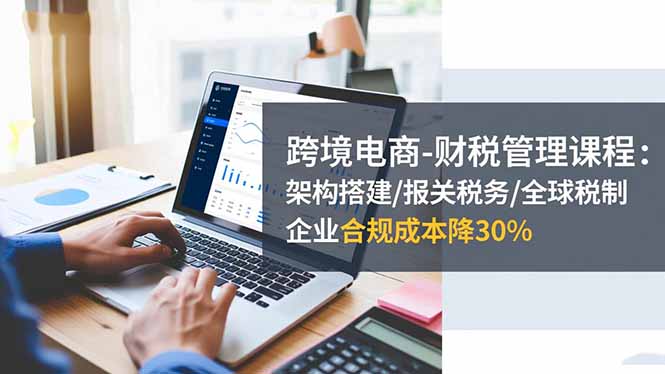 跨境电商-财税管理课程：架构搭建/报关税务/全球税制，企业合规成本降30%-沧海聊项目