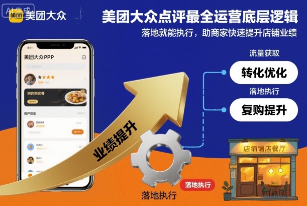 美团大众点评最全运营底层逻辑，落地就能执行，助商家快速提升店铺业绩-沧海聊项目