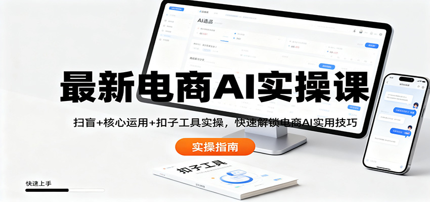 最新电商AI实操课：扫盲+核心运用+扣子工具实操，快速解锁电商AI实用技巧-沧海聊项目