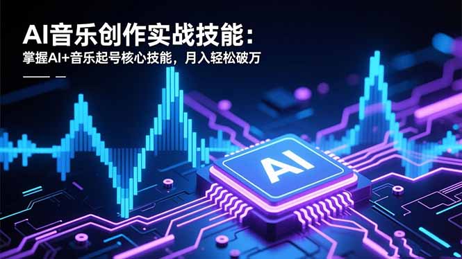AI音乐创作实战技能：掌握AI+音乐起号核心技能，月入轻松破万-沧海聊项目