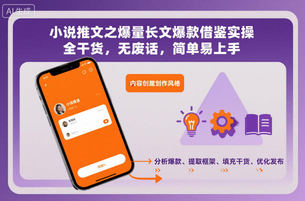 小说推文之爆量长文爆款借鉴实操，全干货，无废话，简单易上手-沧海聊项目