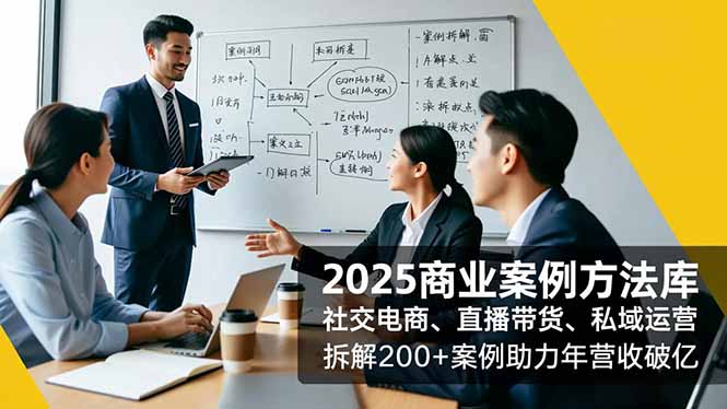 2025商业案例方法库，社交电商、直播带货、私域运营，拆解200+案例助力年营收破亿-沧海聊项目