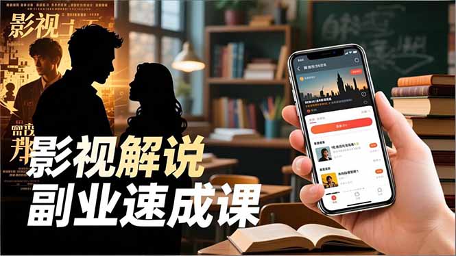 Tk影视解说副业速成课，软件安装、全流程实操、爆款预设，新手两周变现-沧海聊项目