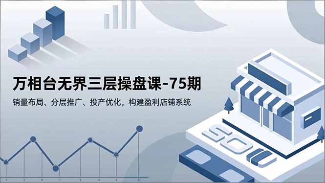 万相台无界三层操盘课-75期，销量布局、分层推广、投产优化，构建盈利店铺系统-沧海聊项目