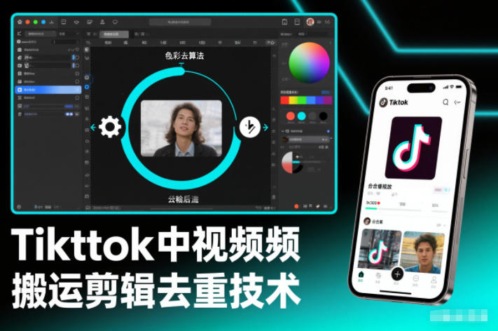 Tiktok中视频纯搬运剪辑去重技术，外来技术，自行测试-沧海聊项目