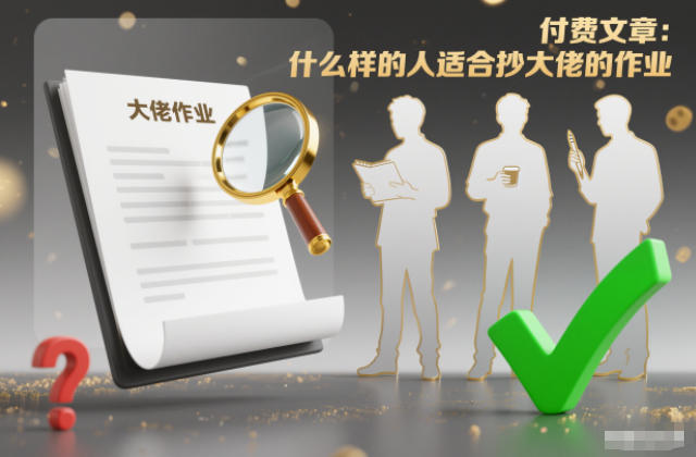 付费文章：什么样的人适合抄大佬的作业？-沧海聊项目