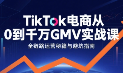 TikTok电商从0到千万GMV实战课，从0到1拆解实战秘籍(更新)-沧海聊项目