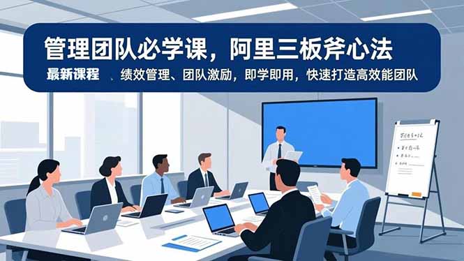 管理团队必学课，阿里三板斧心法、绩效管理、团队激励，即学即用，快速打造高效能团队-沧海聊项目