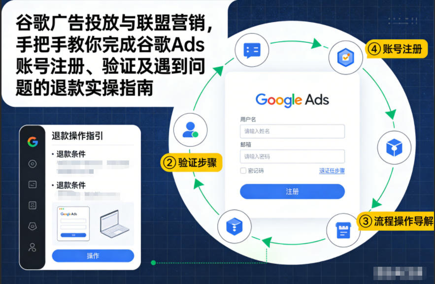 谷歌广告投放与联盟营销，手把手教你完成谷歌Ads账号注册、验证及遇到问题的退款实操指南-沧海聊项目