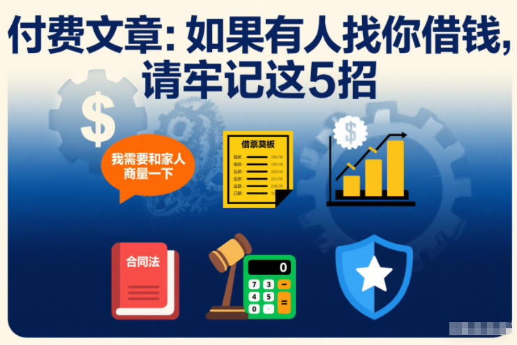 付费文章：如果有人找你借钱，请牢记这5招-沧海聊项目