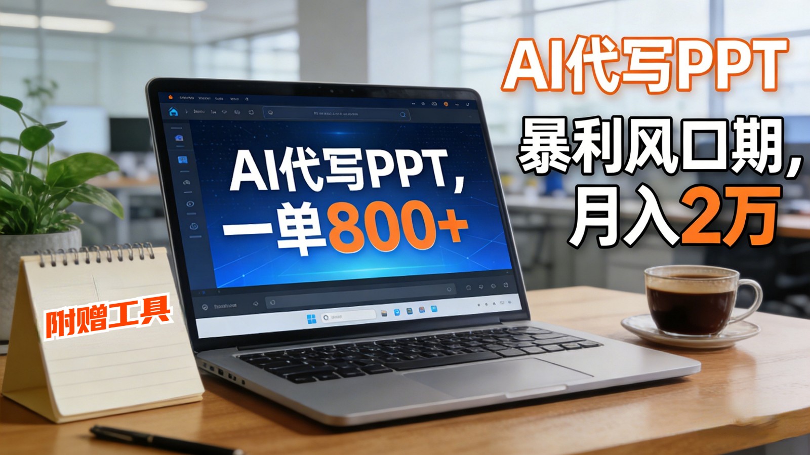 AI 代写做 PPT！一单狂赚 800+，风口期月入 2 万(工具 + 提示词直接送)-沧海聊项目
