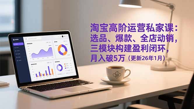 淘宝高阶运营私家课：选品、爆款、全店动销，三模块构建盈利闭环，月入破5万(更新26年1月-沧海聊项目