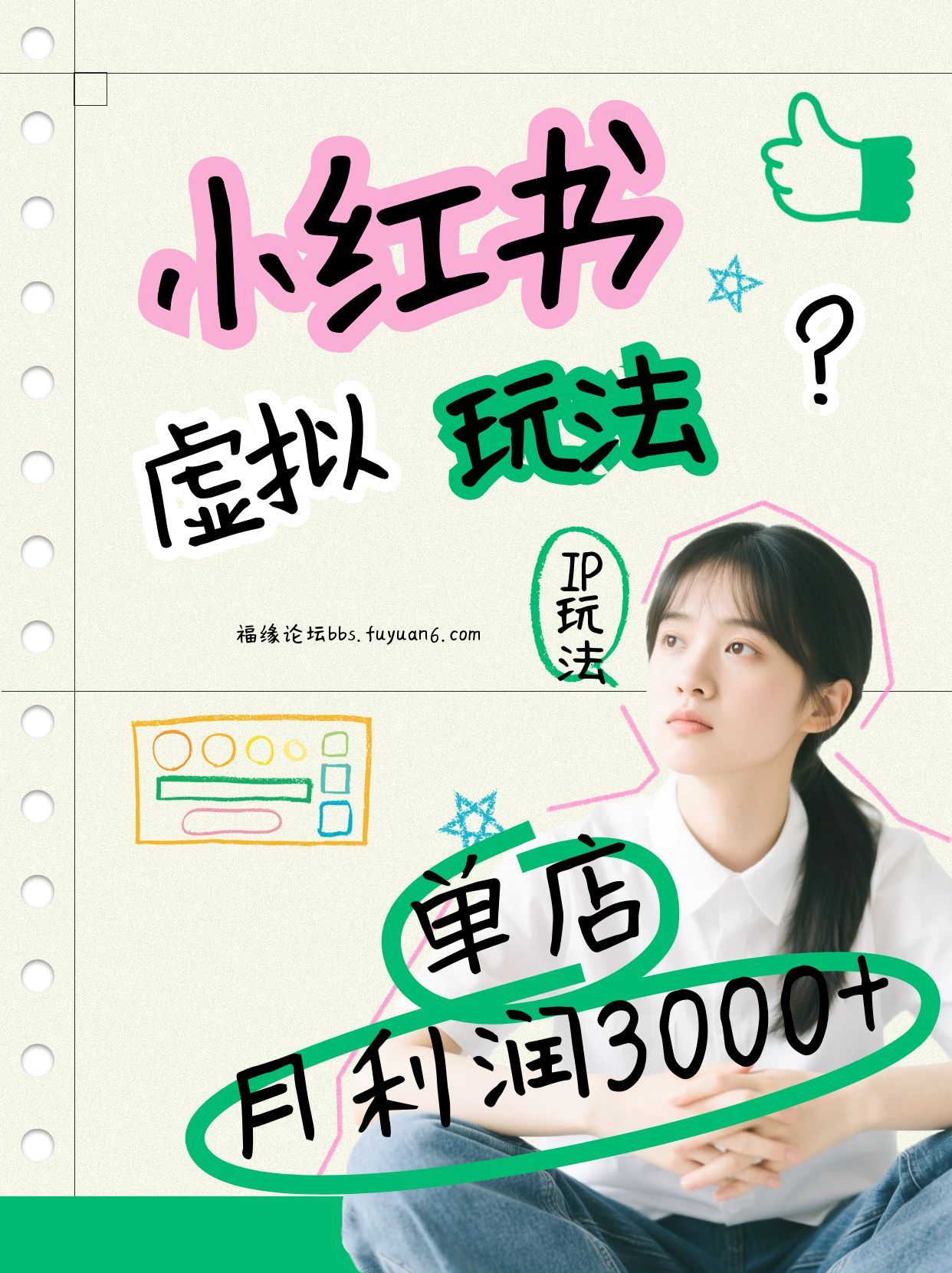 小红书虚拟玩法(铺货流和单品玩法)，单店月利润3000+，IP打法+原创商品(0违规)-沧海聊项目