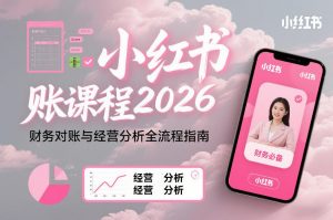 小红书对账课程2026，财务对账与经营分析全流程指南-沧海聊项目